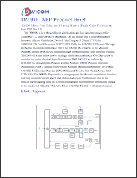 Click here to download DM9161AEP Datasheet