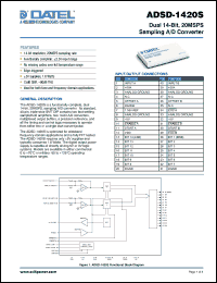 Click here to download ADSD1420S Datasheet