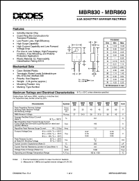 Click here to download MBR830 Datasheet