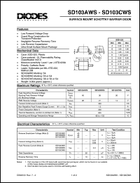 Click here to download SD103CWS Datasheet