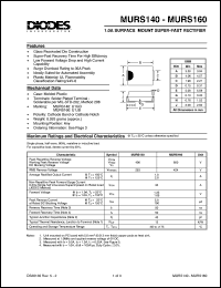 Click here to download MURS160 Datasheet