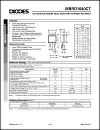 Click here to download MBRD1040CT Datasheet