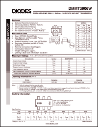 Click here to download DMMT3906W Datasheet