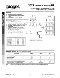 Click here to download DDTA113TUA Datasheet