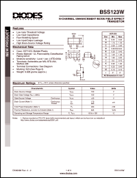 Click here to download BSS123W Datasheet
