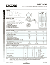 Click here to download BAV70DW-7 Datasheet