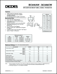 Click here to download BC846CW Datasheet