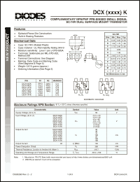 Click here to download DCX114YK-7 Datasheet