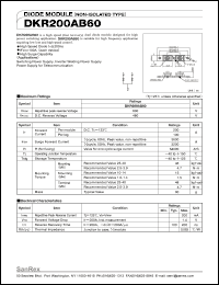 Click here to download DKR200AB60 Datasheet