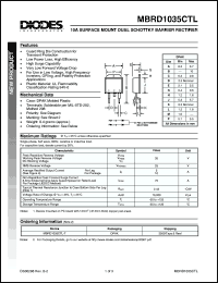 Click here to download MBRD1035CTL-T Datasheet