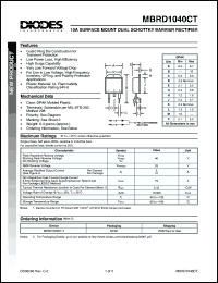 Click here to download MBRD1040CT-T Datasheet