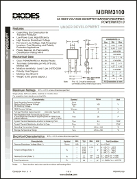 Click here to download MBRM3100-13 Datasheet
