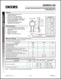 Click here to download MBRM5100-13 Datasheet