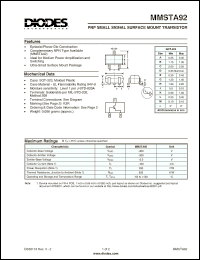Click here to download MMSTA92-7 Datasheet