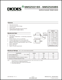 Click here to download MMSZ5259BS-7-F Datasheet