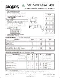 Click here to download BC817-16W-7 Datasheet