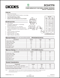 Click here to download BC847PN-7-F Datasheet