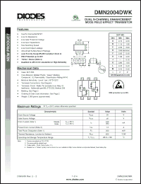 Click here to download DMN2004DWK-7 Datasheet