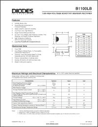 Click here to download B1100LB-13-F Datasheet
