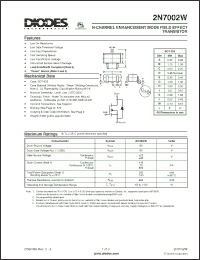 Click here to download 2N7002W-7-F Datasheet