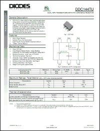 Click here to download DDTC144T-DIE Datasheet