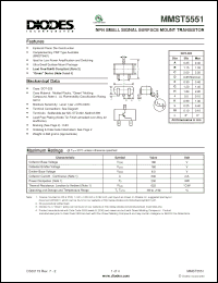 Click here to download MMST5551-7-F Datasheet