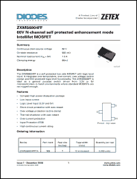 Click here to download ZXMS66004FFTA Datasheet