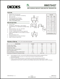 Click here to download MMST6427-7-F Datasheet