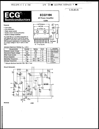 Click here to download ECG1194 Datasheet