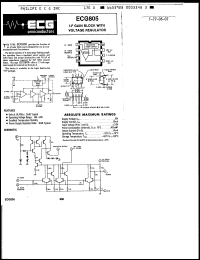 Click here to download ECG805 Datasheet