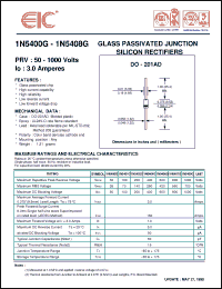 Click here to download 1N5406G Datasheet