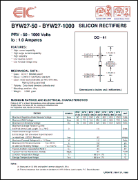 Click here to download BYW27-1000 Datasheet
