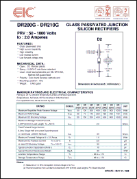 Click here to download DR201G Datasheet