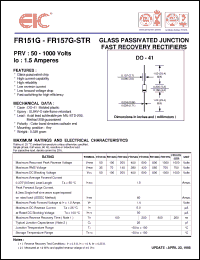 Click here to download FR157G-STR Datasheet