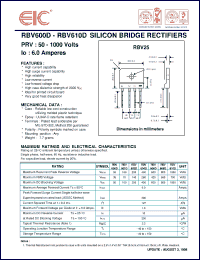 Click here to download RBV608D Datasheet