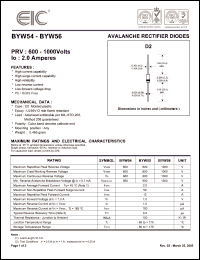 Click here to download BYW54 Datasheet