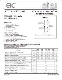 Click here to download BYD13 Datasheet