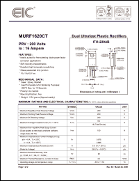 Click here to download MURF1660CT Datasheet