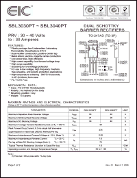 Click here to download SBL3030PT Datasheet