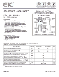 Click here to download SBL2040PT Datasheet