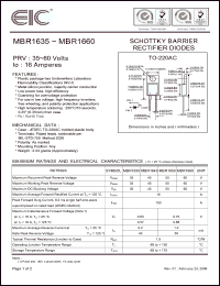 Click here to download MBR1660 Datasheet