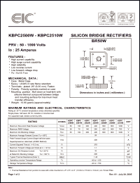 Click here to download KBPC2510W Datasheet