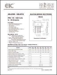 Click here to download GBJ2508 Datasheet