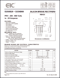 Click here to download D25XB20 Datasheet