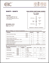 Click here to download BAW75 Datasheet