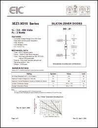Click here to download 3EZ170D10 Datasheet