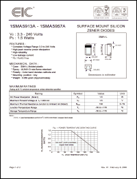 Click here to download 1SMA5954A Datasheet