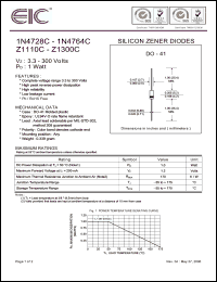 Click here to download 1N4742C Datasheet