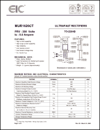 Click here to download MUR1620CT Datasheet