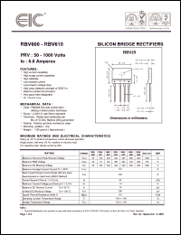 Click here to download RBV605 Datasheet